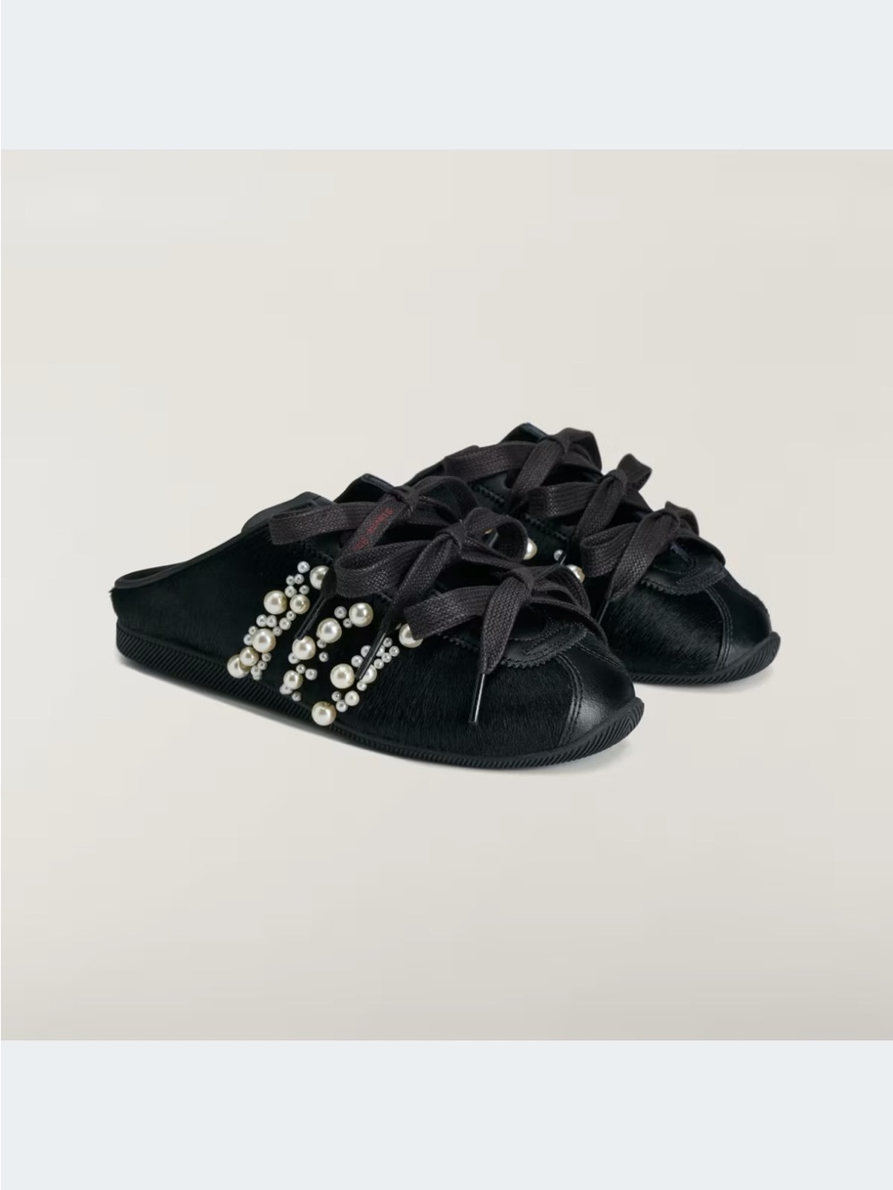 NWT SIMONE ROCHA X ADIDAS ORIGINALS JAPAN SLIP-ON BLACK W PEARLS US WOMENS 9.5